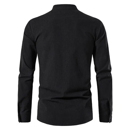 Leichtes Herren-Kurzarmhemd in einfarbigem Design – ideal für Freizeit und Business
