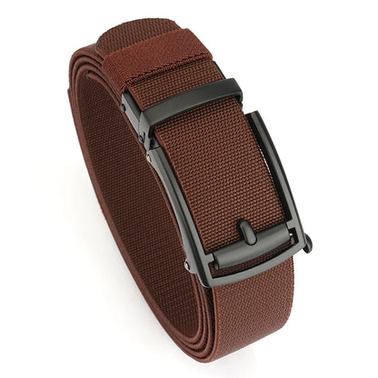 VATLY Elastik-Gürtel Herren Gunmetal Automatik-Schnalle Nylon Einheitsgröße