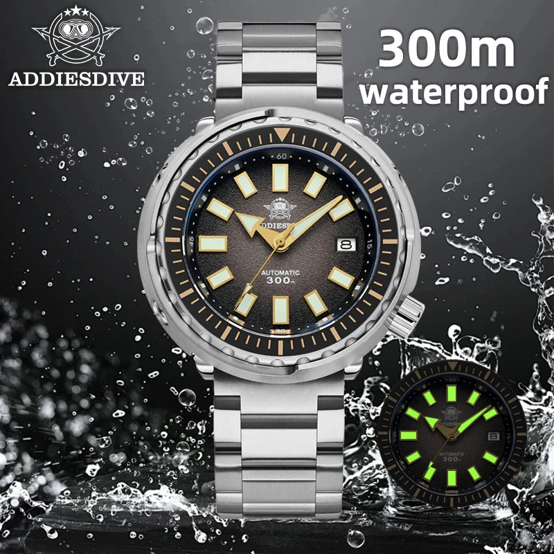 Herren-Profi-Taucheruhr mit Automatikwerk und 300 m Wassertiefe