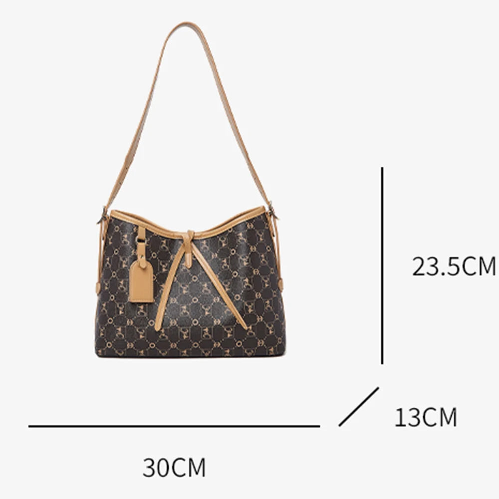 Damen-Schultertasche Alltagstauglich Im Casual-Stil Mit Dezentem Letter-Dekor Und Vielseitig Einsetzbar
