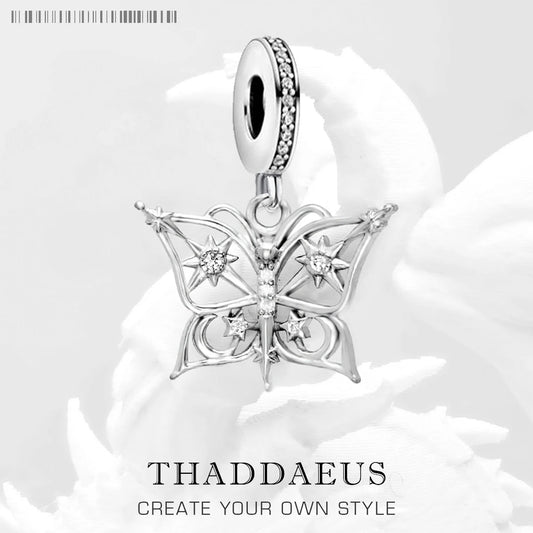 Damen-Charm-Anhänger Schmetterling Natur Sommer aus Sterlingsilber