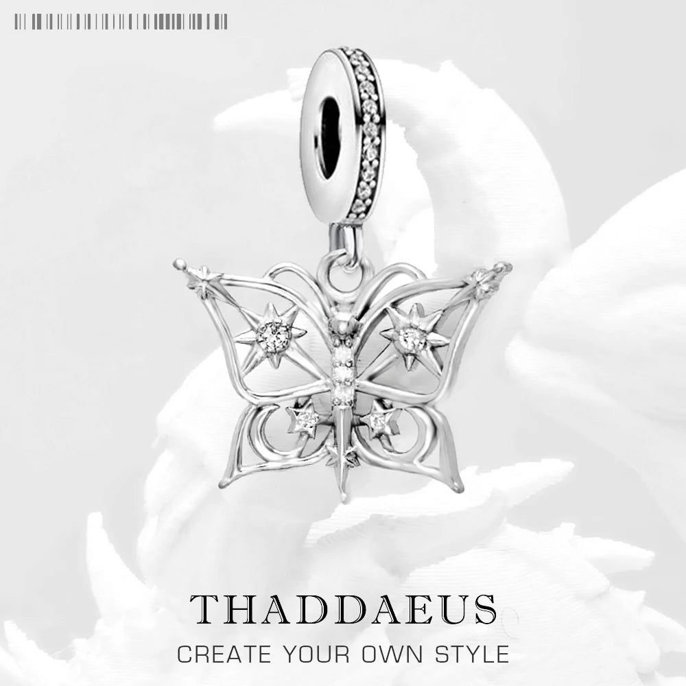 Damen-Charm-Anhänger Schmetterling Natur Sommer II aus Sterlingsilber