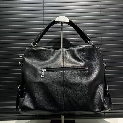 Damen-Tote-Tasche Aus Leder Mit Großem Fassungsvermögen Für Alltag Und Freizeit Unterwegs