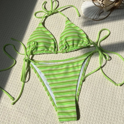 Weißer Push-Up-Bikini im brasilianischen Stil für Damen – ideal für Strand und Pool
