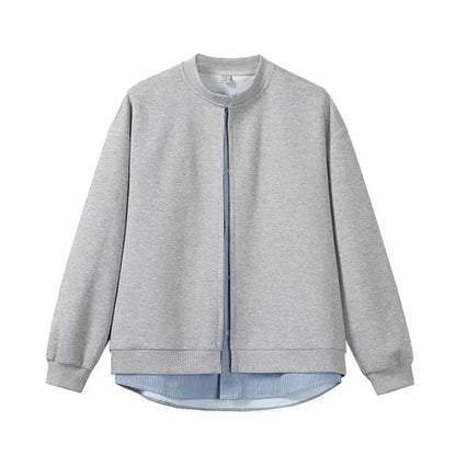 Herren Strickjacke mit gestreiftem Shirt im koreanischen Y2K Vintage Stil