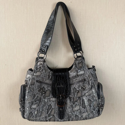Damen-Schultertasche Mit Mehrfachen Fächern Aus PU Leder Im Vintage-Look Für Alltag