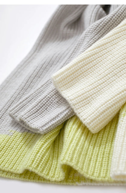 Damen-Rollkragenpullover Stickerei locker Winter Wolle-Mix