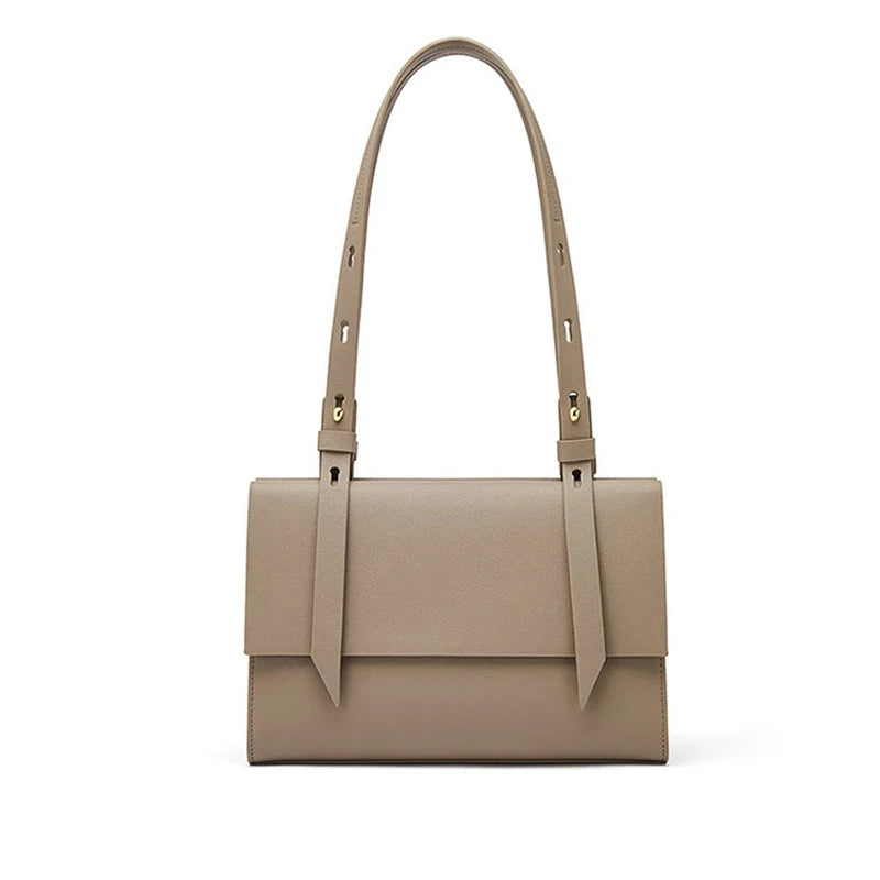 Schultertasche Aus Kuh-Spaltleder In Rot | Elegant