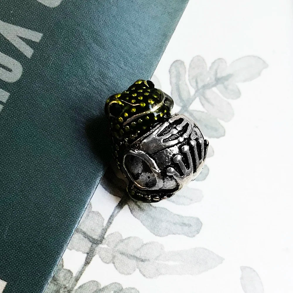 Damen-Charm Frosch Perle DIY aus Sterlingsilber