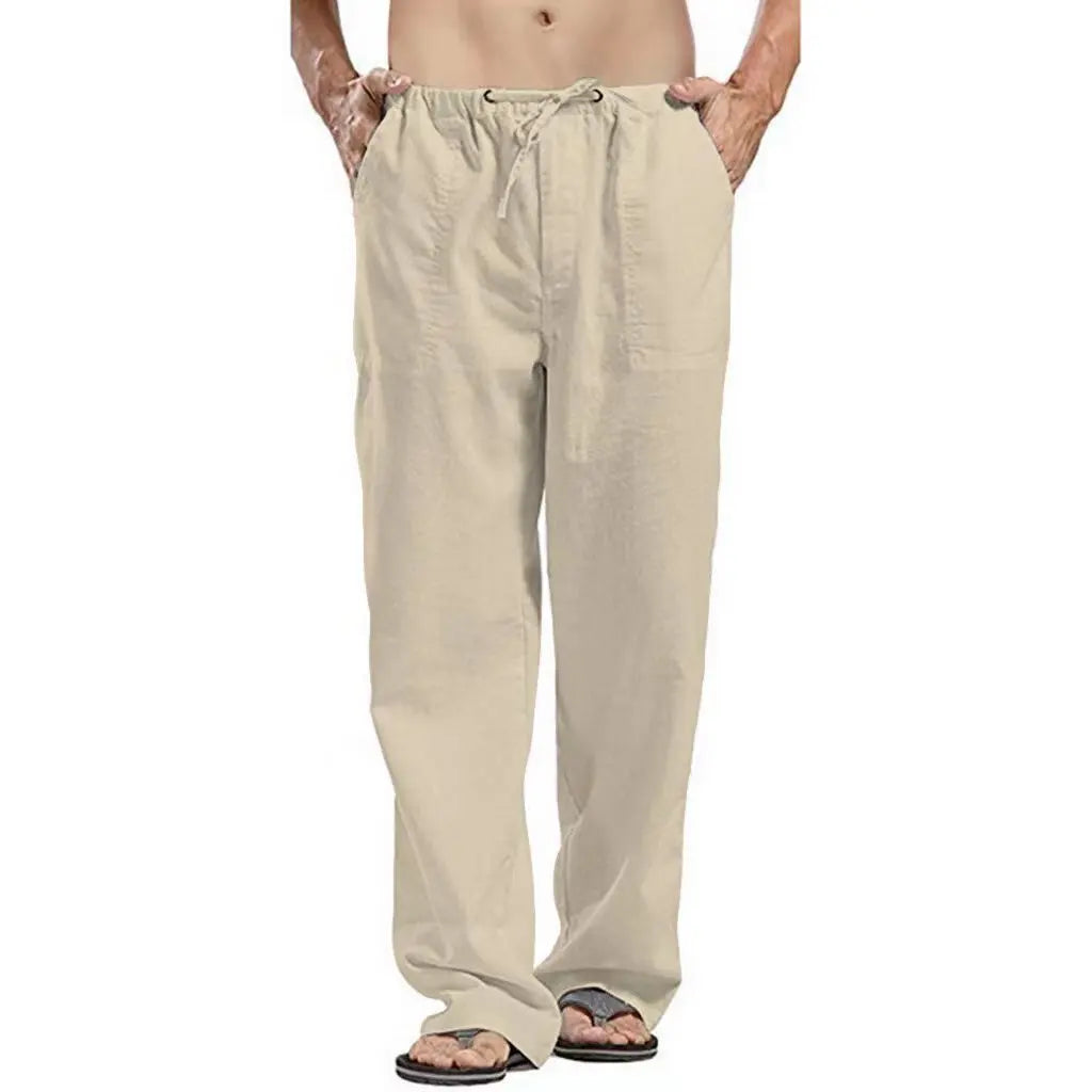 Sommerliche Herren-7/8-Hose im trendigen Stil – große, gerade geschnittene, schnell trocknende Strandhose für Teenager
