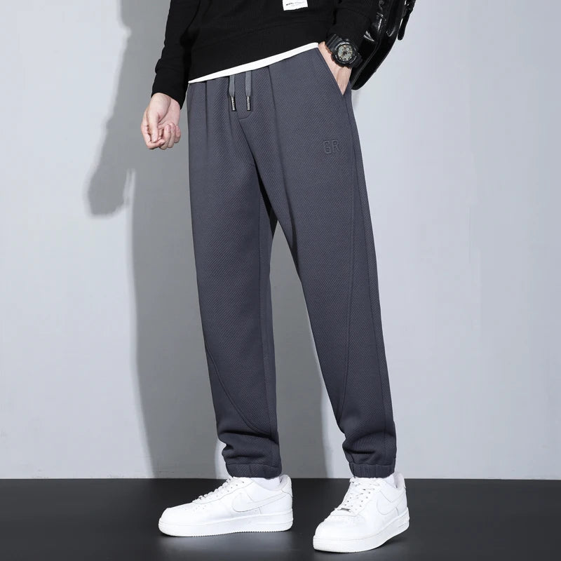 Herren Jogginghose aus weichem Fleece für Herbst und Winter mit Taschen