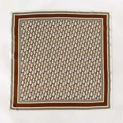 Damen Twill Seidenschal 65cm quadratisch Krawatte Halstuch doppelseitig Hijab Bandana