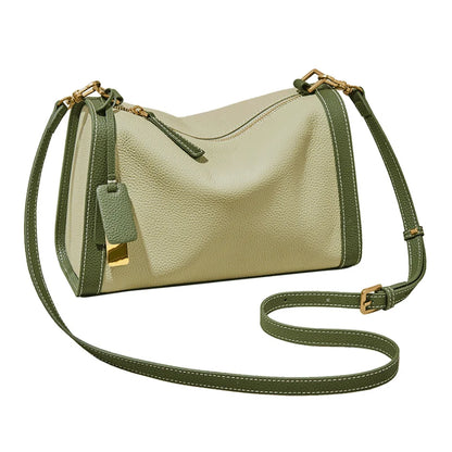 Damen-Schultertasche Vintage-Charme aus Spaltleder Alltagsbegleiterin für Stil und Funktion im Alltag
