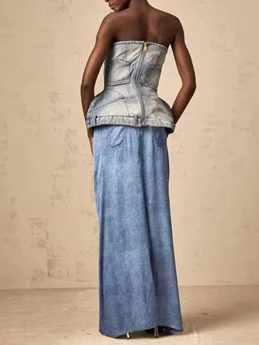 Eleganter Damen-Mantel mit V-Ausschnitt, langen Ärmeln und Patchwork-Design – figurbetont und transparent