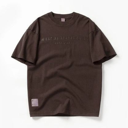 Herren T-Shirt aus Baumwolle im lässigen O-Ausschnitt mit hochwertigem Design