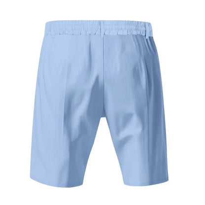 Graue Herren-Fitness-Shorts für Sommer und Training – Bequeme, elastische Dreipunkt-Hose für Laufen und Freizeit