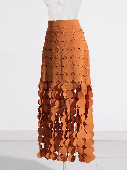 Elegantes Damen-Kleid mit Diamantmuster, Reverskragen und langen Ärmeln – figurbetontes Patchwork-Design mit doppelreihiger Knopfleiste.
