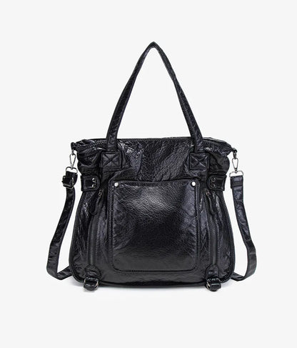 Damen-Handtasche aus weichem Leder mit Mehrfachfächern Große Umhängetasche mit Top-Griff