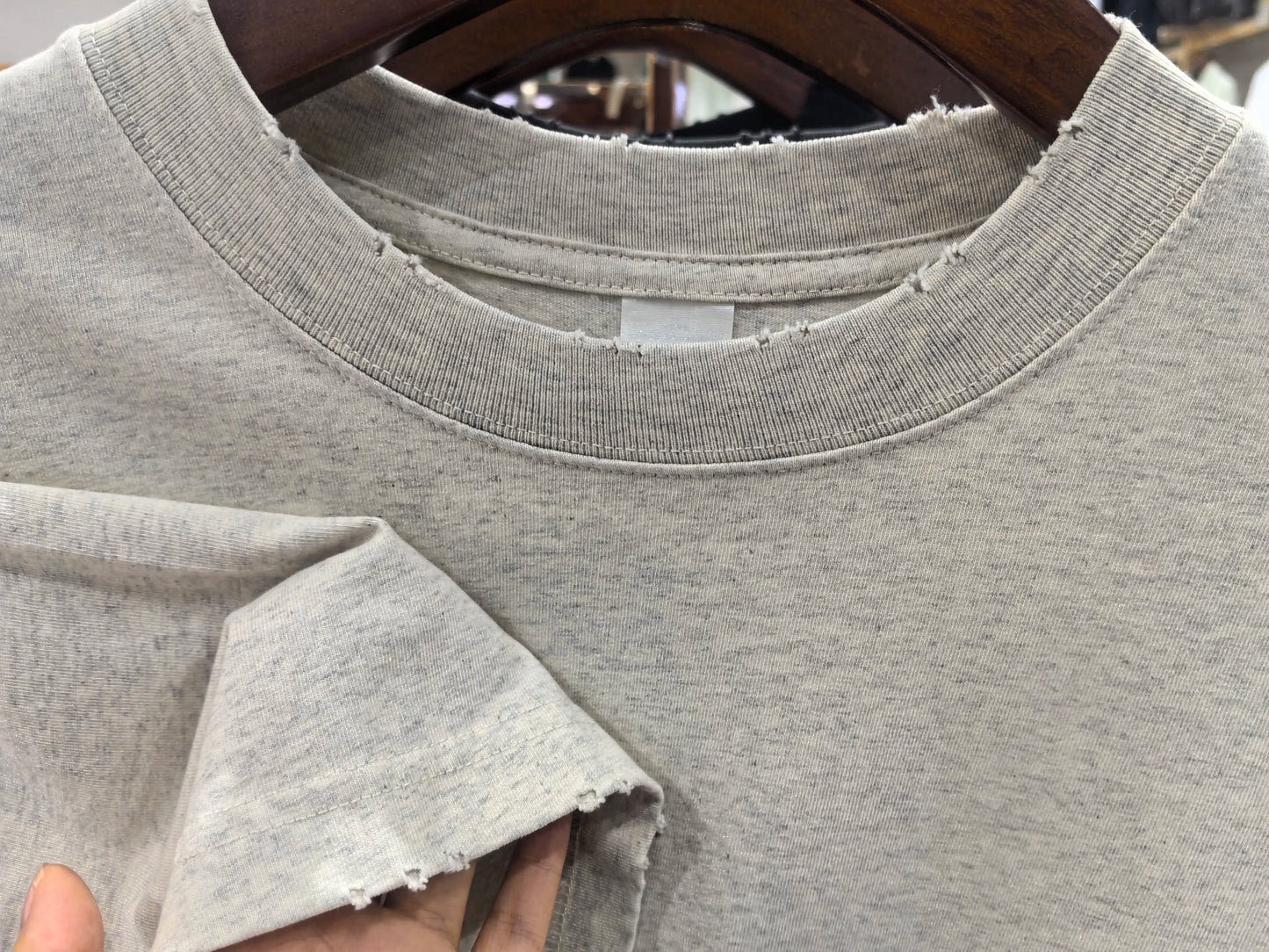 Unisex Zerrissenes T-Shirt im Vintage-Look für Hip Hop Streetwear