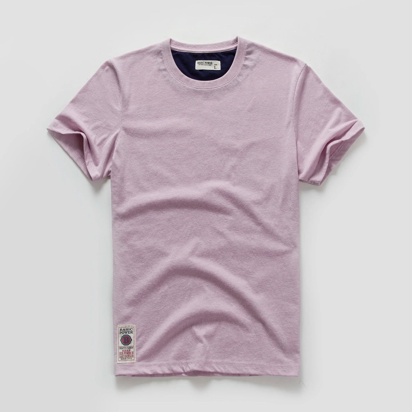 Männer T-Shirt aus Baumwolle im klassischen O-Ansatz mit hochwertiger Verarbeitung