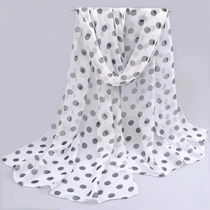 Damen Chiffon Hijab Schal gepunktet Strand Sommer Pareo Bandana muslimisch