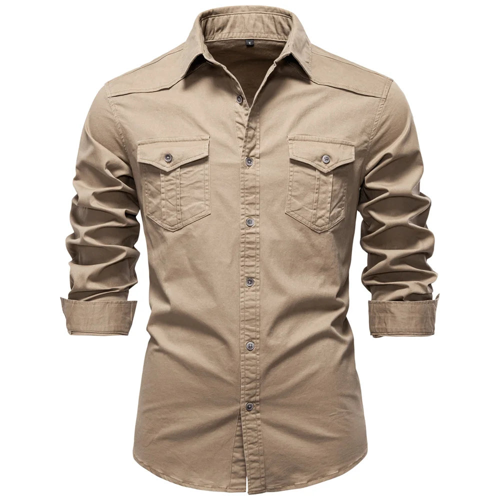Premium Slim Fit Herrenhemd Aus Weicher Baumwolle Langarm