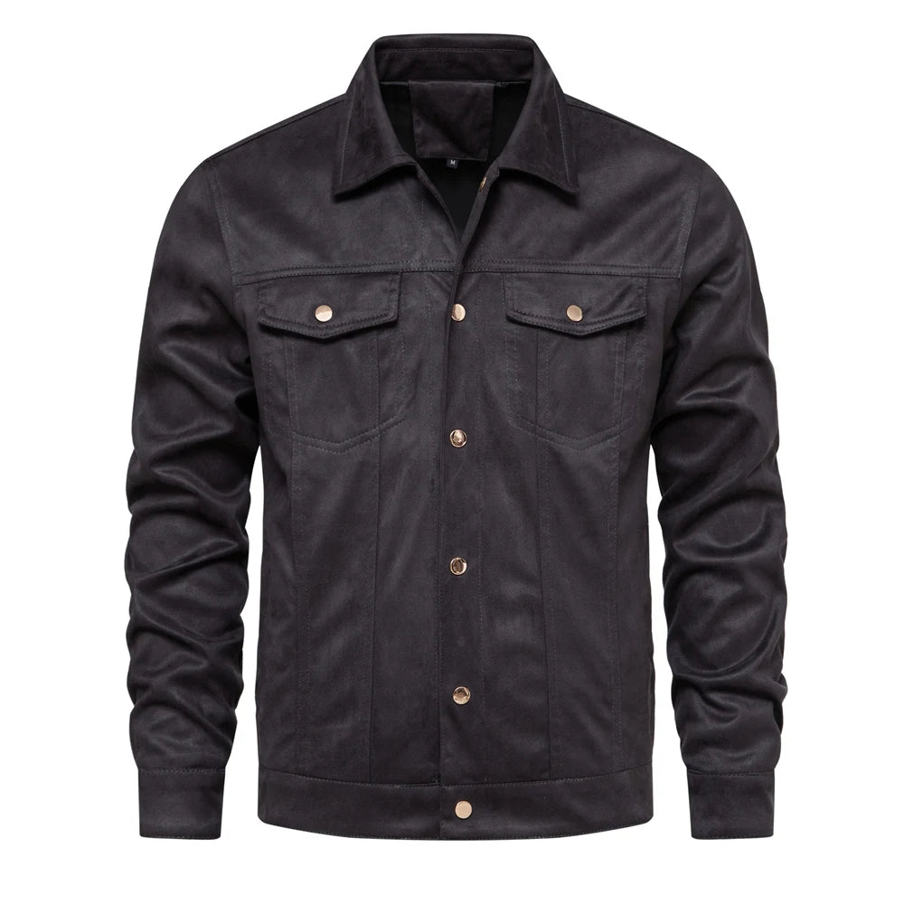 Herbst Winter Wildleder Lederjacke
