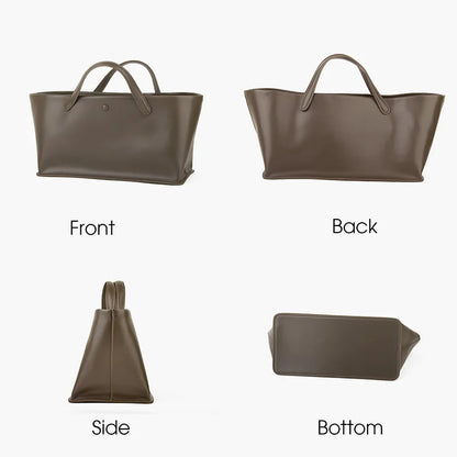 Spaltleder Handtasche | Große Kapazität Top-Handle