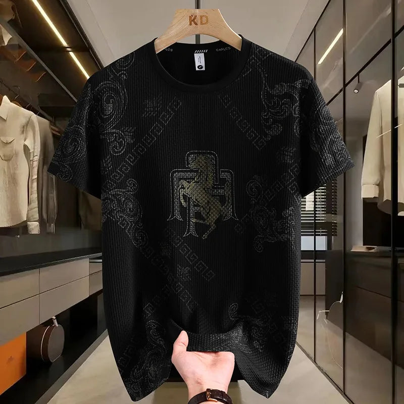 Herren T-Shirts aus feinem Stoff mit lässigem Rundhals für den Sommer