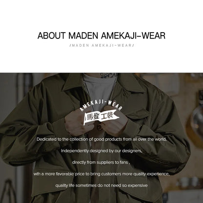 Herren Jacke Urban Outdoor Große Taschen Grüne Lässige Revers Jacke