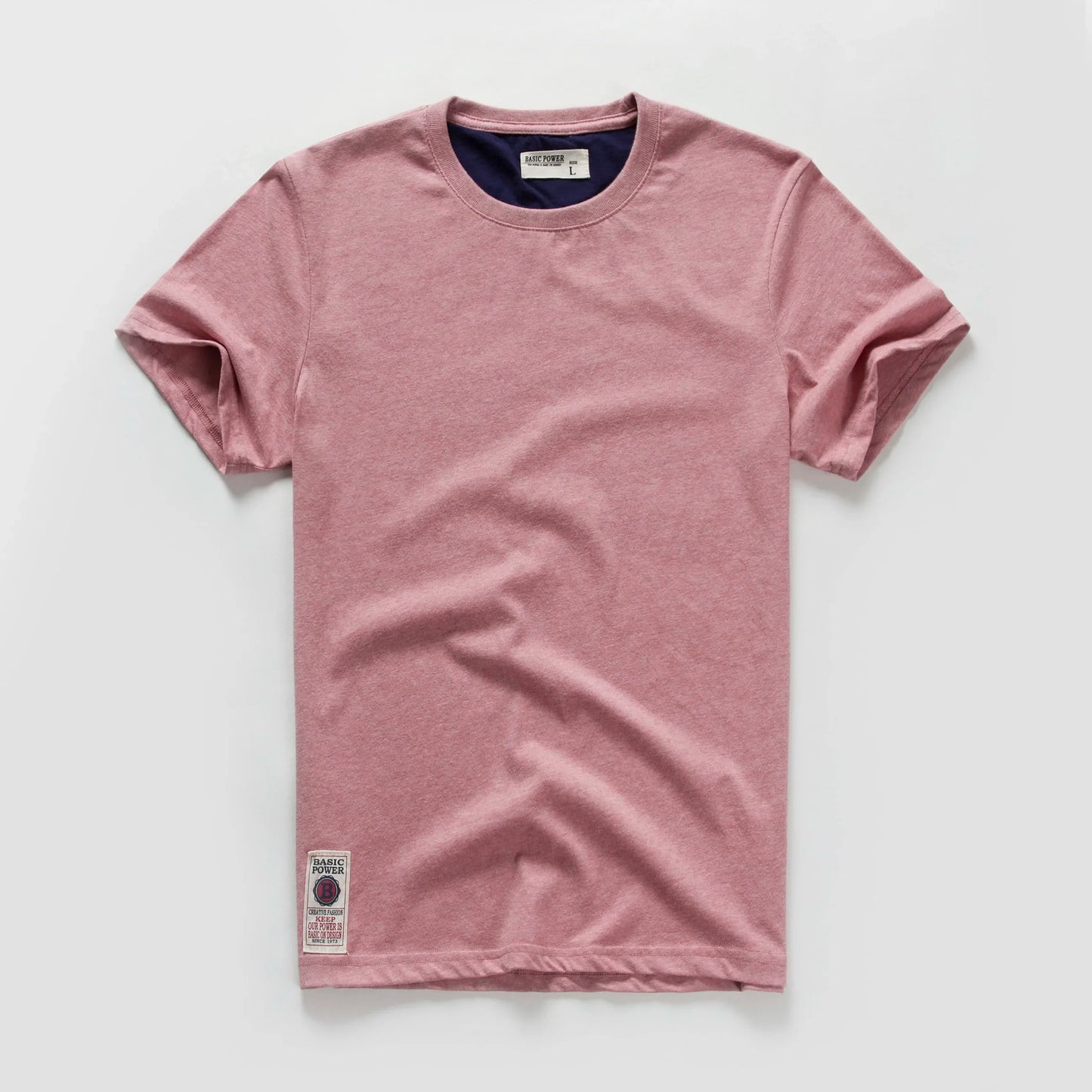 Männer T-Shirt aus Baumwolle im klassischen O-Ansatz mit hochwertiger Verarbeitung