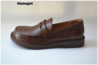 Big Round Toe Men's Shoes New Wide Toe British Style Low Heel Soft Sole Soft Leather Men's Shoes Trend Business Casual Shoes