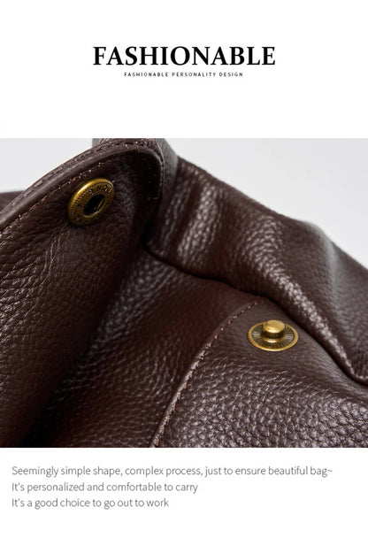 Damen Handtasche aus echtem Leder mit großer Kapazität