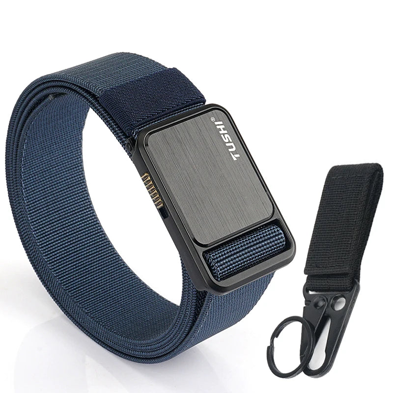 Herren-Gürtel Elastisch 35 mm Breite Mit Steck-Schnalle Für Outdoor-Aktivitäten Camping