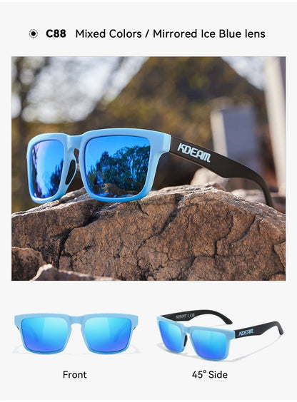 Sonnenbrille polarisiert TR90 Reißverschlussetui Unisex frische Farben