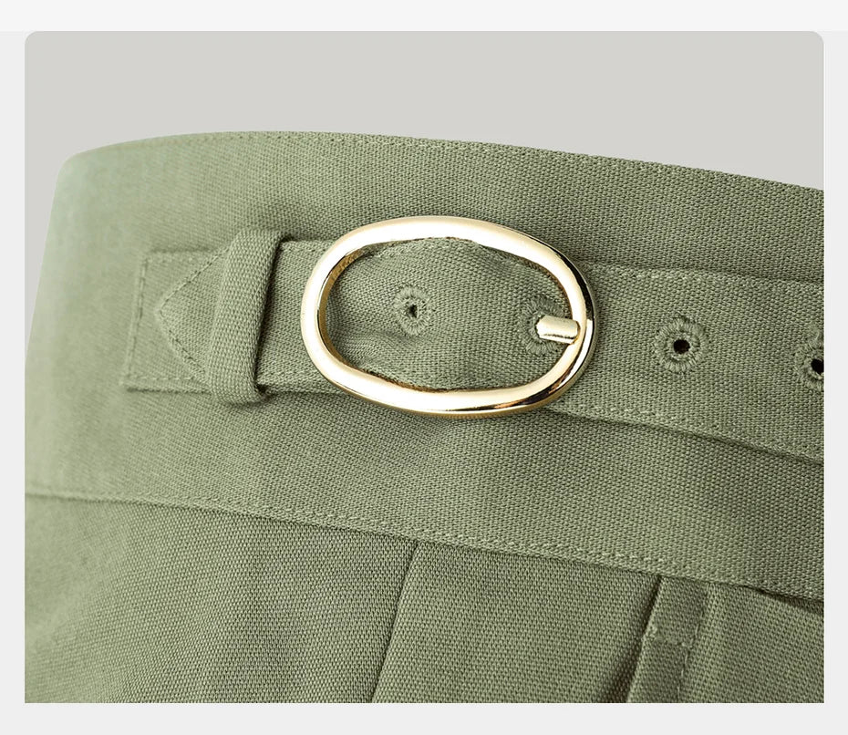 Herren anzüge Hose hohe Taille Freizeit neunte Hose Armee grün braun Khaki Italien Casual Style Hose plus Größe 40 Frühling Herbst