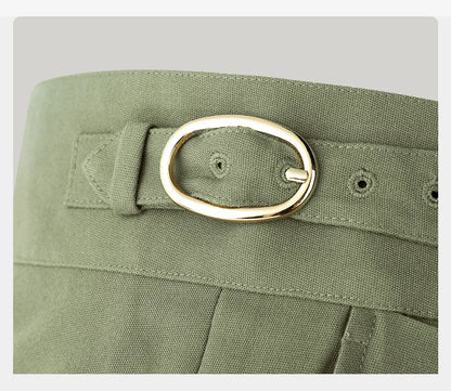 Herren anzüge Hose hohe Taille Freizeit neunte Hose Armee grün braun Khaki Italien Casual Style Hose plus Größe 40 Frühling Herbst