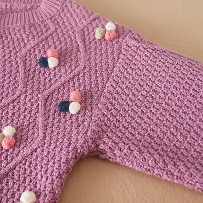 Baby Mädchen Stricken Pullover Kinder Strickjacken Oansatz Frühling Herbst Pullover Strickjacken Mantel Kinder Nette Kleidung