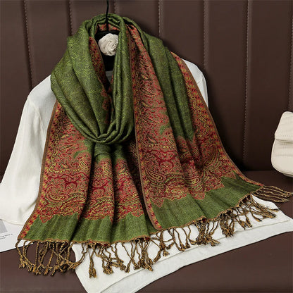 Damen Winterschal Kaschmir Plaid warm Pashmina Bandana Quaste Qualität