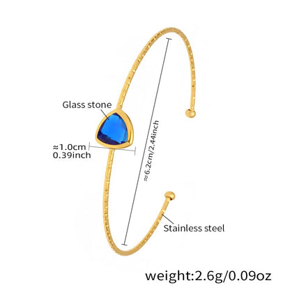 Damen-Armreif mit buntem Glasstein