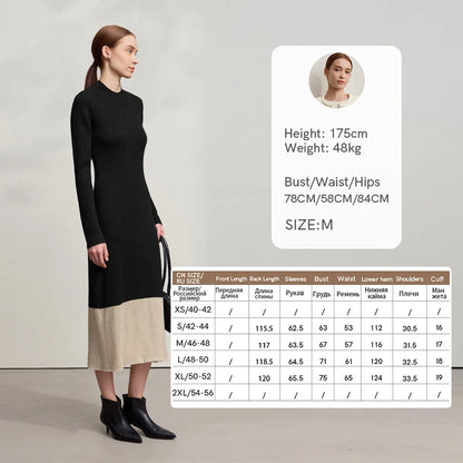 Elegant Damen Strickkleid Mit Halbkragen Für Winter Schlank Und Bequem