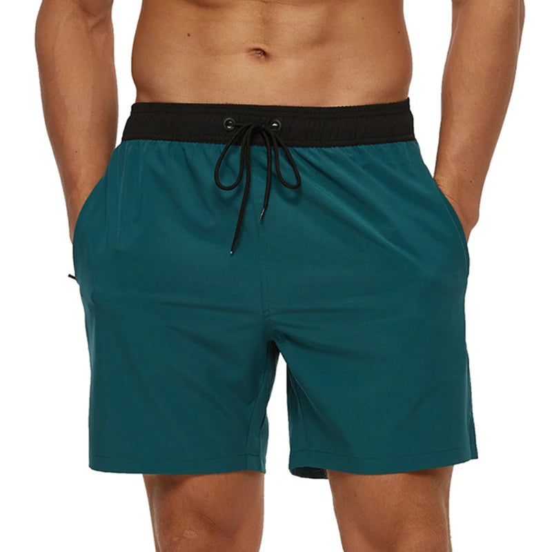 Kurze Herren-Badehose mit atmungsaktivem, verstellbarem Bund – ideal für den Strand