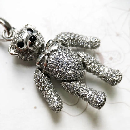 Damen-Charm-Anhänger Teddybär niedlich II aus Sterlingsilber