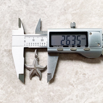 Damen-Charm-Anhänger Seestern funkelnd II aus Sterlingsilber