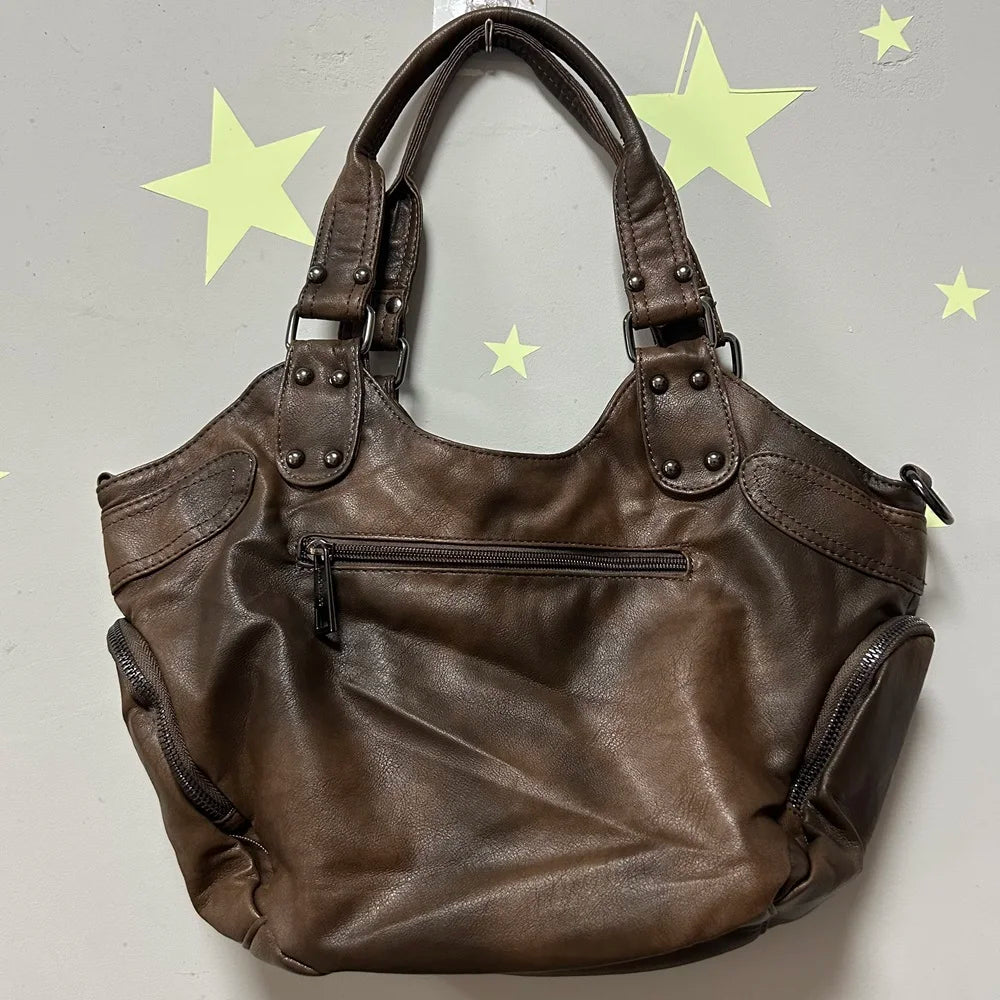 Damen-Schultertasche Großes Fassungsvermögen Mit Reißverschluss Und Mehreren Innenfächern