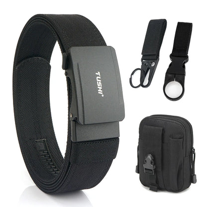 Herren-Gürtel aus Nylon mit Metall-Automatik-Schnalle für Outdoor IPSC Alltag und Freizeit