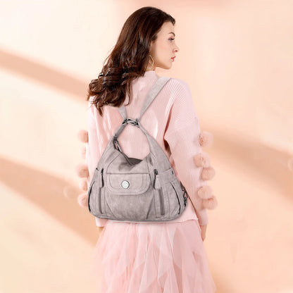 Damen-Schultertasche aus PU-Leder mit Mehrfachfächern, Handyfach und Geldbörse, Alltagstauglich