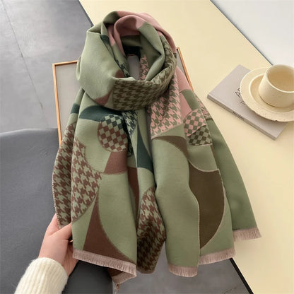 Damen Winterschal Kaschmir Pashmina Design warm Wickelschal Halstuch Bandana B