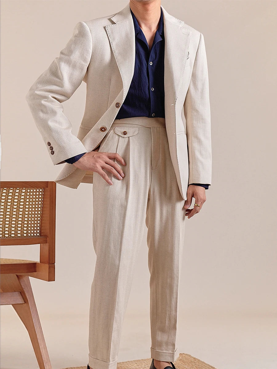 Kurzer Herren-Wollmantel im Blazer-Stil, lässig und warm für den Winter, ohne Kragen mit Ein-Knopf-Design in Grün oder Schwarz.