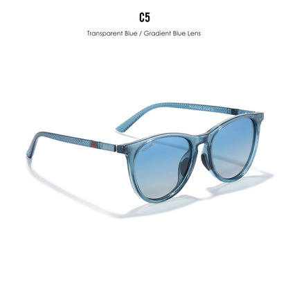 Damen-Sonnenbrille oval Vintage polarisiert Metallscharnier elegant